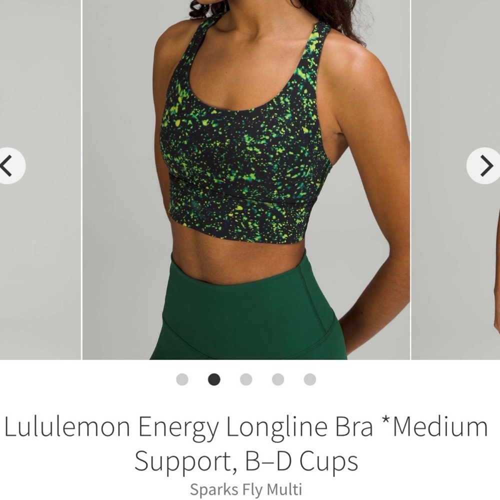Lululemon Athletica Energy Longline Bra - size 14🖤💚🖤
